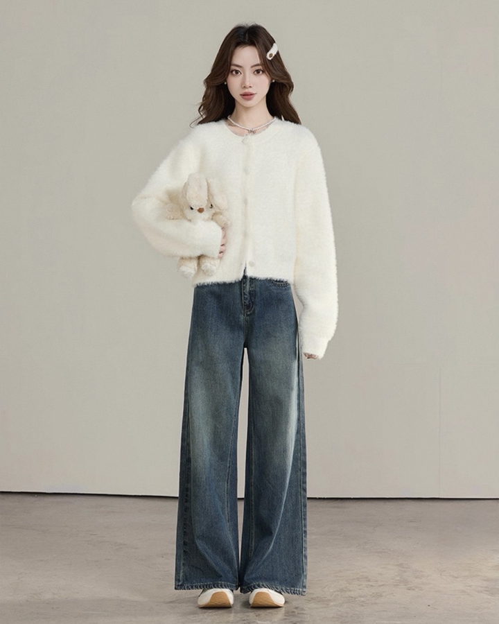 ミンクタッチショートカーディガン Mc 584