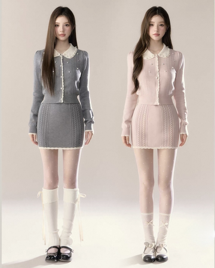 チェリーブロッサムウールニットスカート Mc587