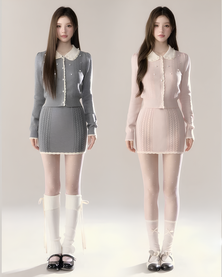 チェリーブロッサムウールニットカーディガン Mc586