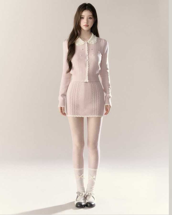 チェリーブロッサムウールニットスカート Mc587