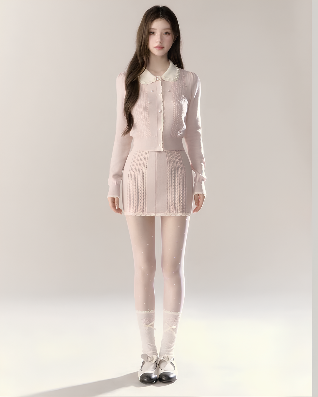 チェリーブロッサムウールニットカーディガン Mc586