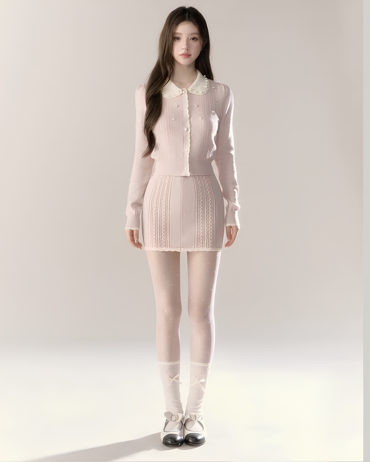 チェリーブロッサムウールニットカーディガン Mc586