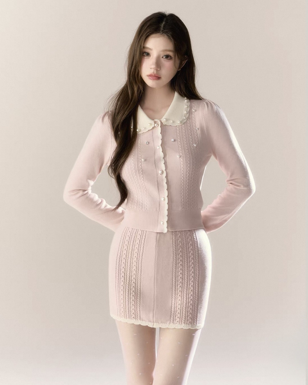 チェリーブロッサムウールニットスカート Mc587