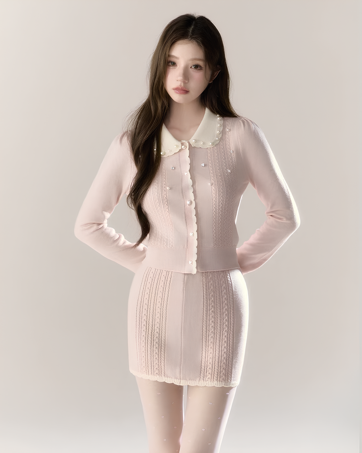 チェリーブロッサムウールニットカーディガン Mc586