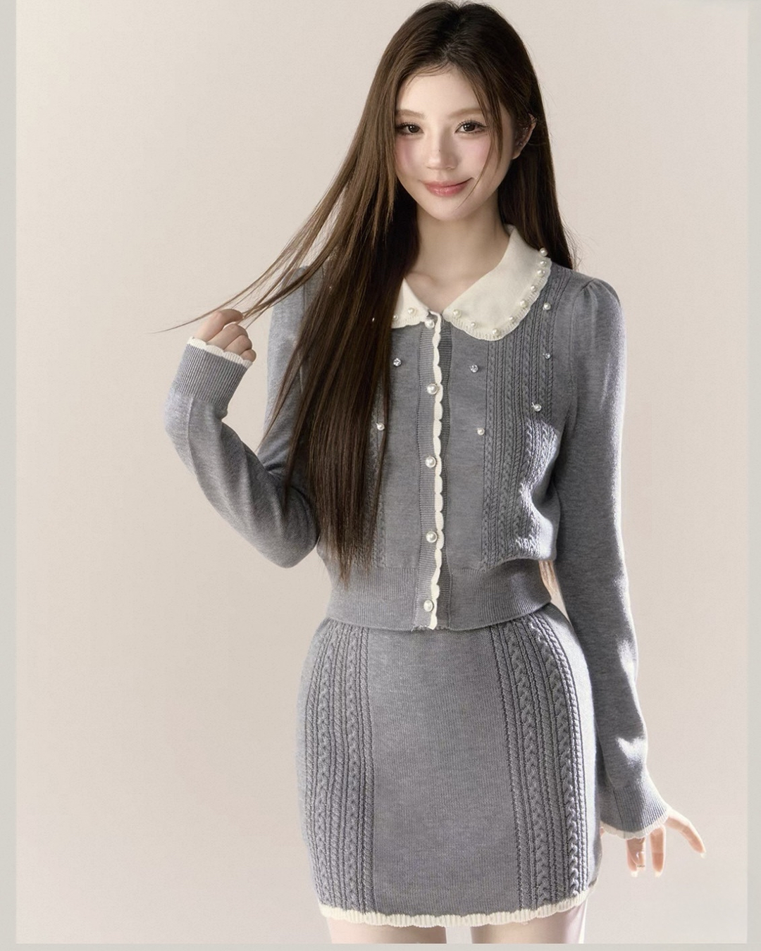 チェリーブロッサムウールニットスカート Mc587