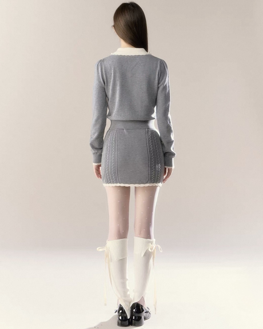 チェリーブロッサムウールニットスカート Mc587