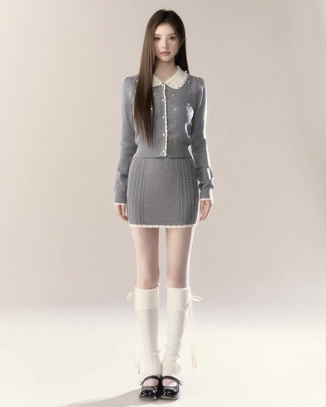 チェリーブロッサムウールニットスカート Mc587