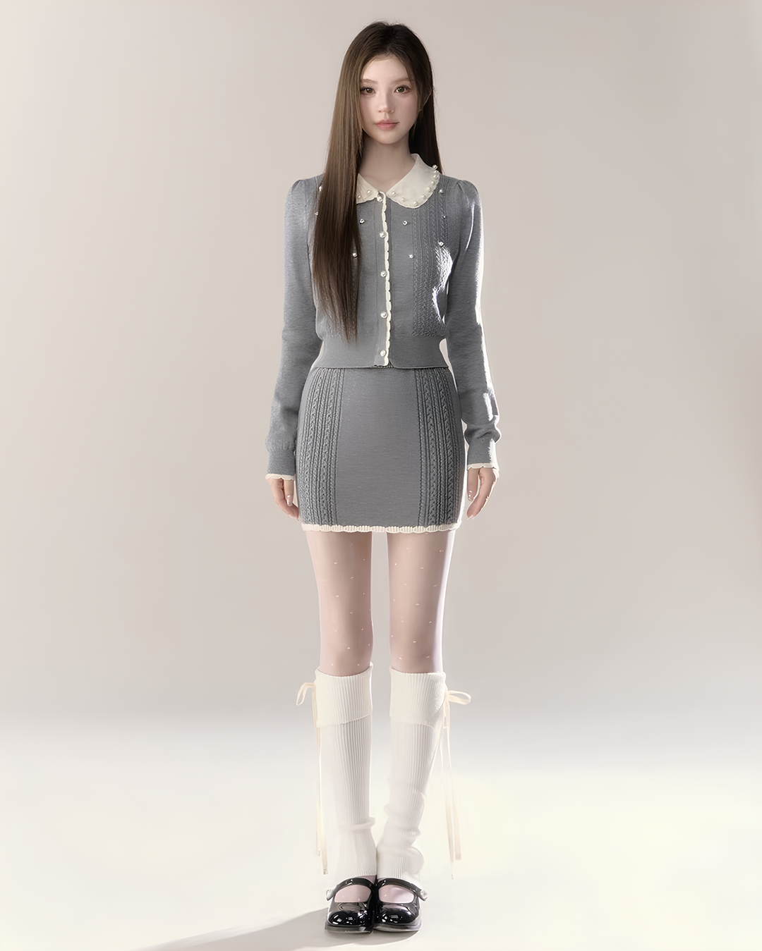 チェリーブロッサムウールニットカーディガン Mc586