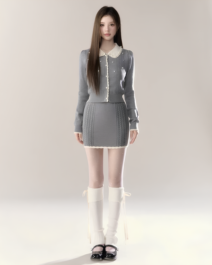 チェリーブロッサムウールニットカーディガン Mc586