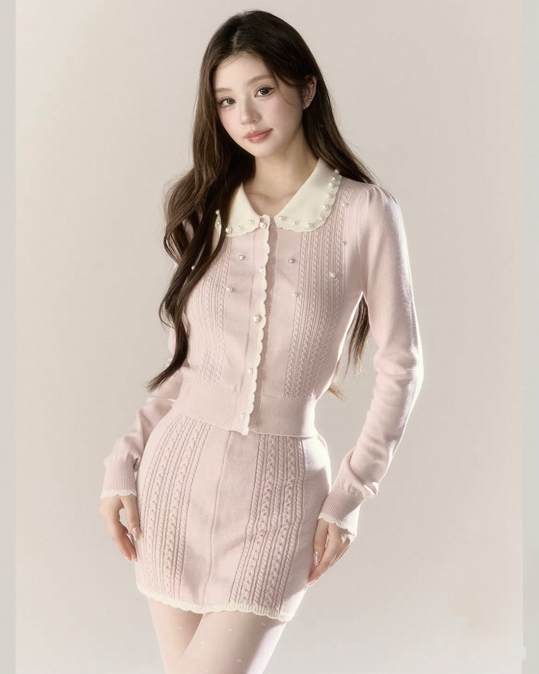 チェリーブロッサムウールニットスカート Mc587