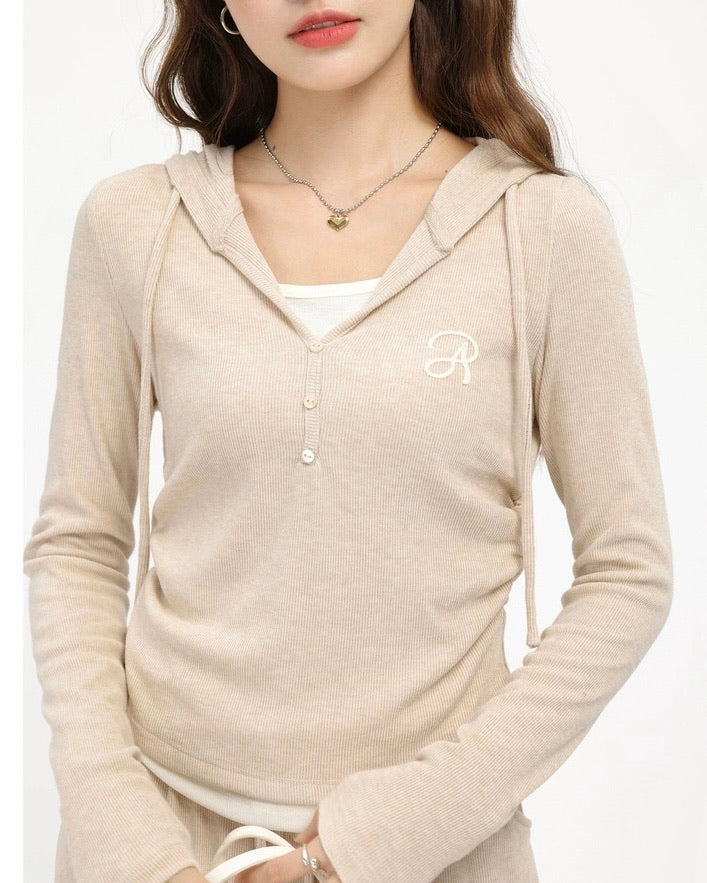 2wayレイヤード風フーディリラックスパンツセットアップ Mc 612