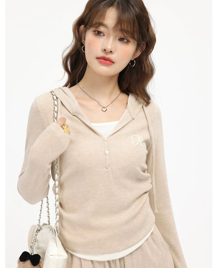 2wayレイヤード風フーディリラックスパンツセットアップ Mc 612