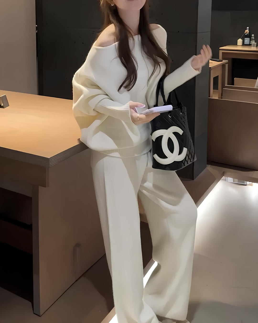 オフショルニットセットアップ  Mc 618