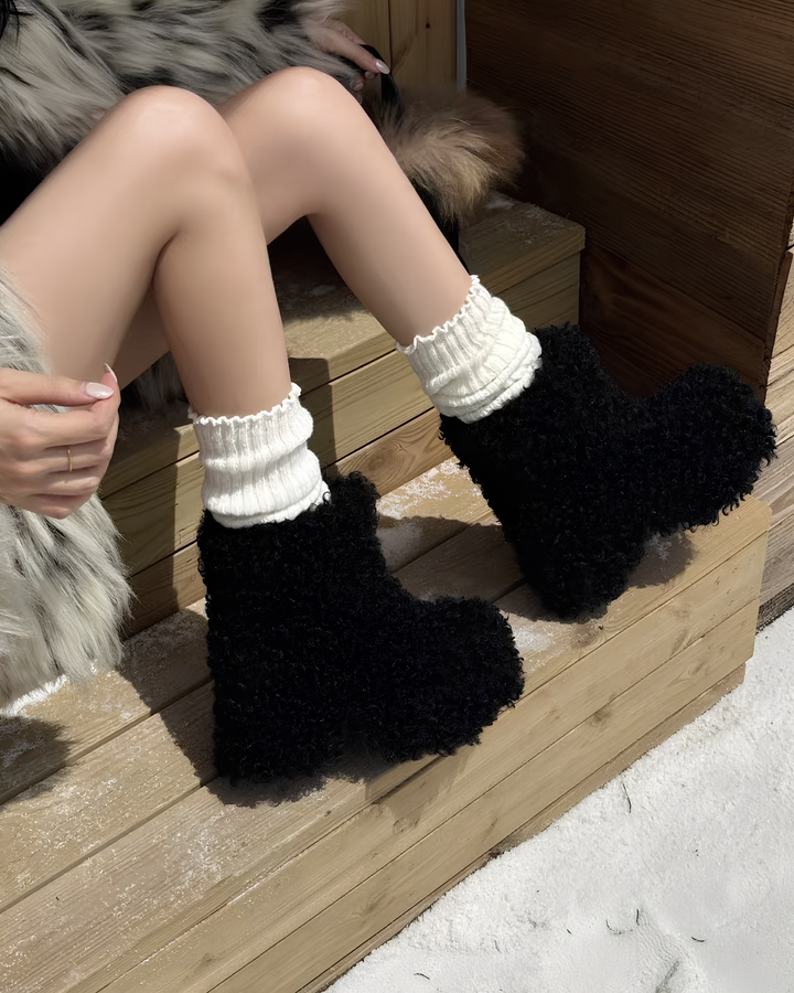 もこもこベアムートン厚底ブーツ Mc 620