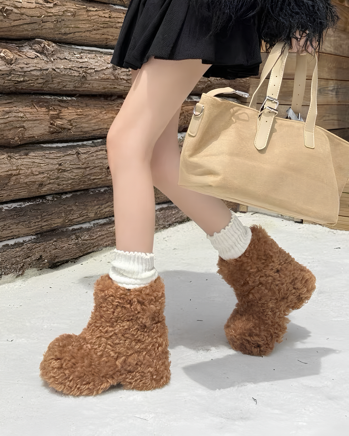 もこもこベアムートン厚底ブーツ Mc 620