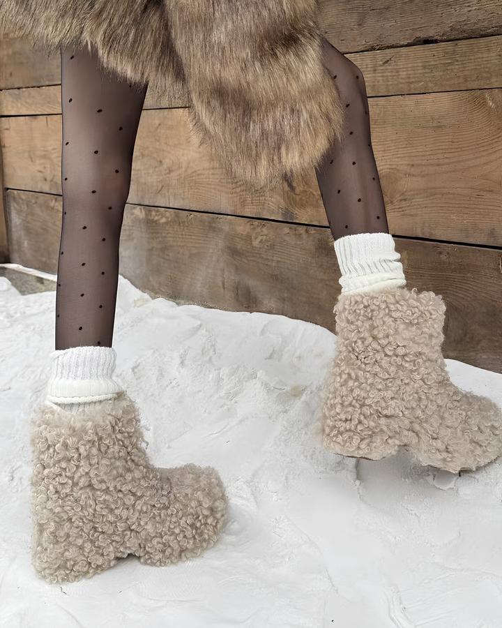 もこもこベアムートン厚底ブーツ Mc 620