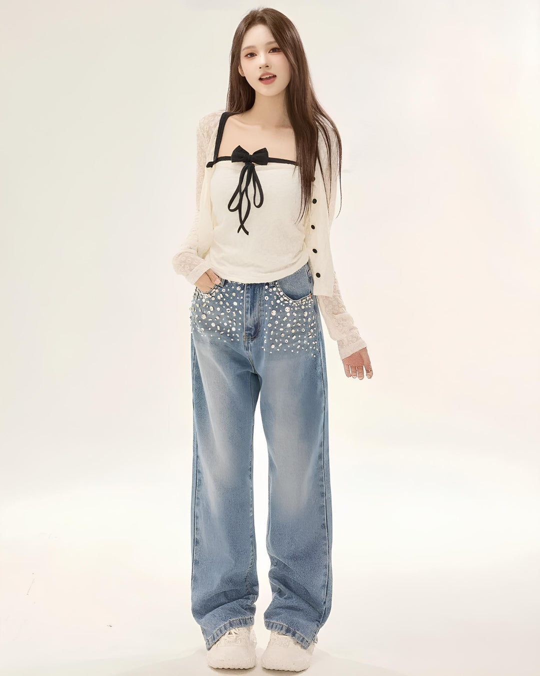 ローライズビジューデニム Mc 746