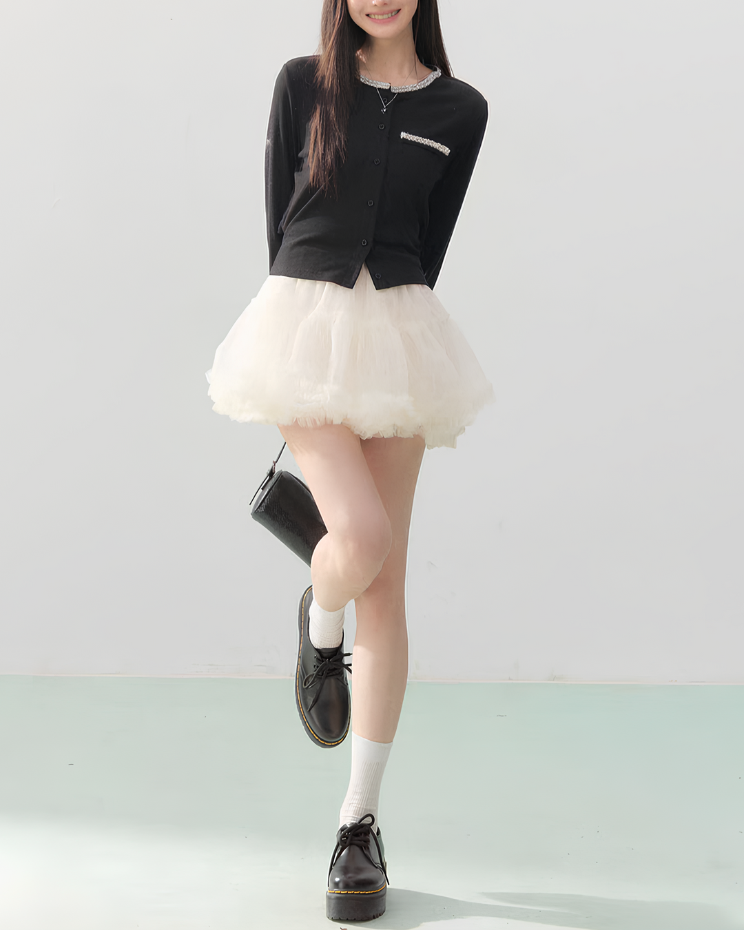 バックリボンビジューカーディガン Mc750