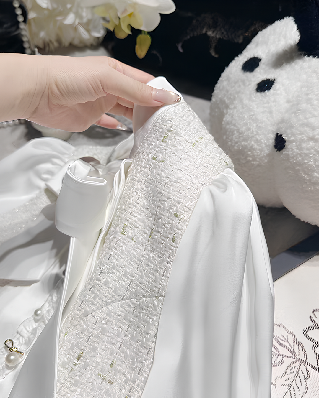 クラシカルリボンツイードワンピース Mc 732