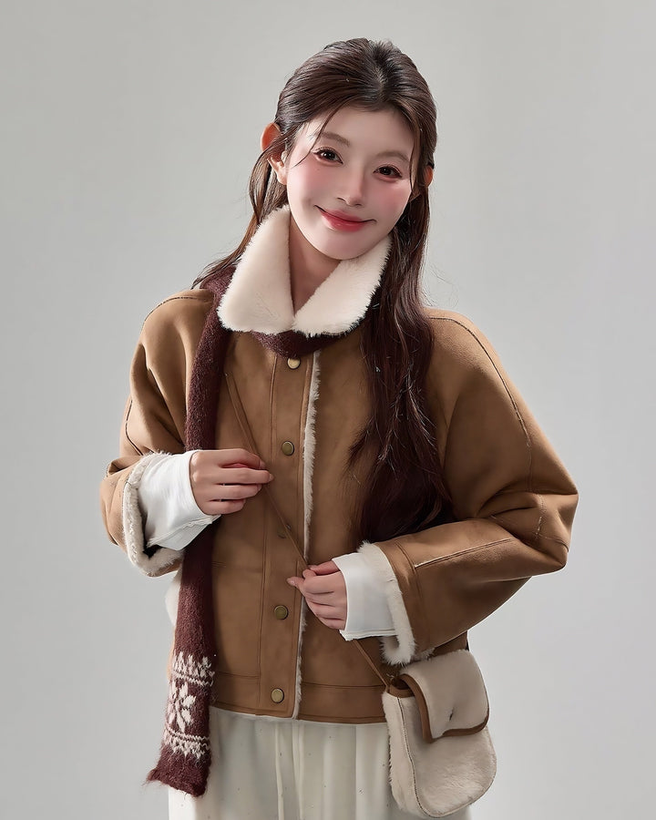 スエードタッチムートンショートジャケット Mc573