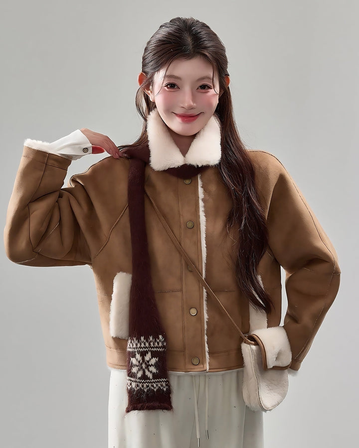 スエードタッチムートンショートジャケット Mc573